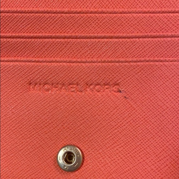 Pink Saffiano Leather Card Case - Picture 7 of 7